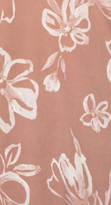 3/4 Sleeve Floral Print Knit MAUVE
