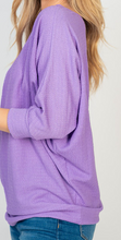 Load image into Gallery viewer, Madelyn 3/4 Sleeve Top LAVENDER
