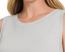 Load image into Gallery viewer, Cropped Seamless Tank GRAY
