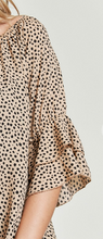 Load image into Gallery viewer, Layered Dot Ruffle Sleeves TAUPE
