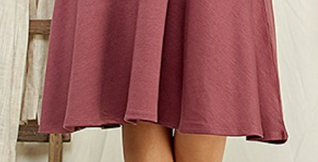 Hoodie Flare Ruffle Hem Midi Dress BERRY