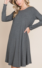 Load image into Gallery viewer, Maria Midi Dress CHARCOAL
