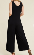 Load image into Gallery viewer, Sleeveless Jumpsuit W Pockets BLACK
