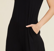 Load image into Gallery viewer, Sleeveless Jumpsuit W Pockets BLACK
