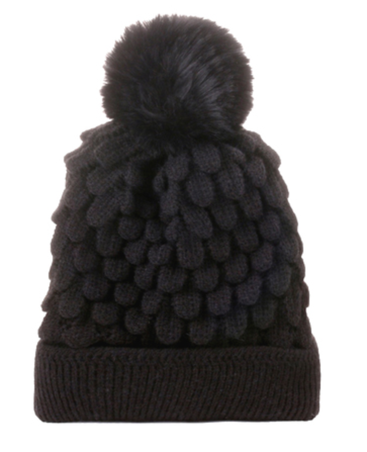 Cable Knit Beanie W/ Warm Lining