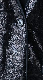 Shiny Sequin Lined Jacket BLACK