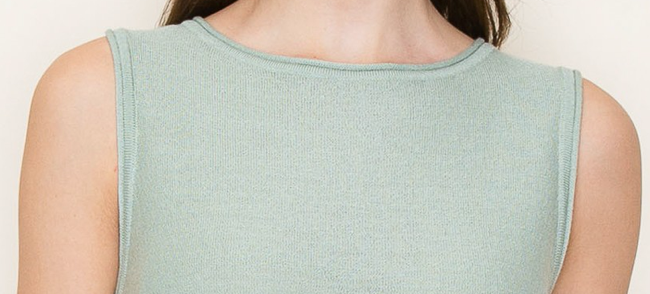 Sleeveless Sweater Top SAGE