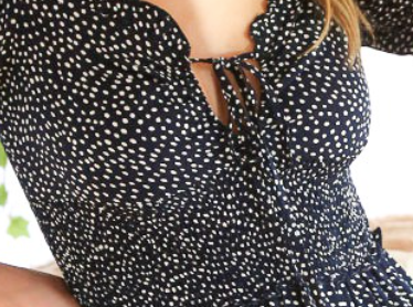 Callie Swiss Dot Dress NAVY