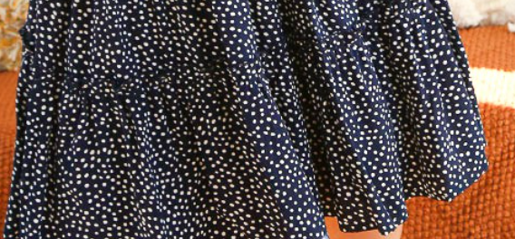 Callie Swiss Dot Dress NAVY