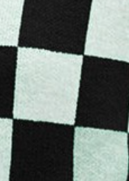 Checkered V~Neck Cardi B&W