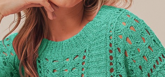 Crochet Knit Sweater JADE