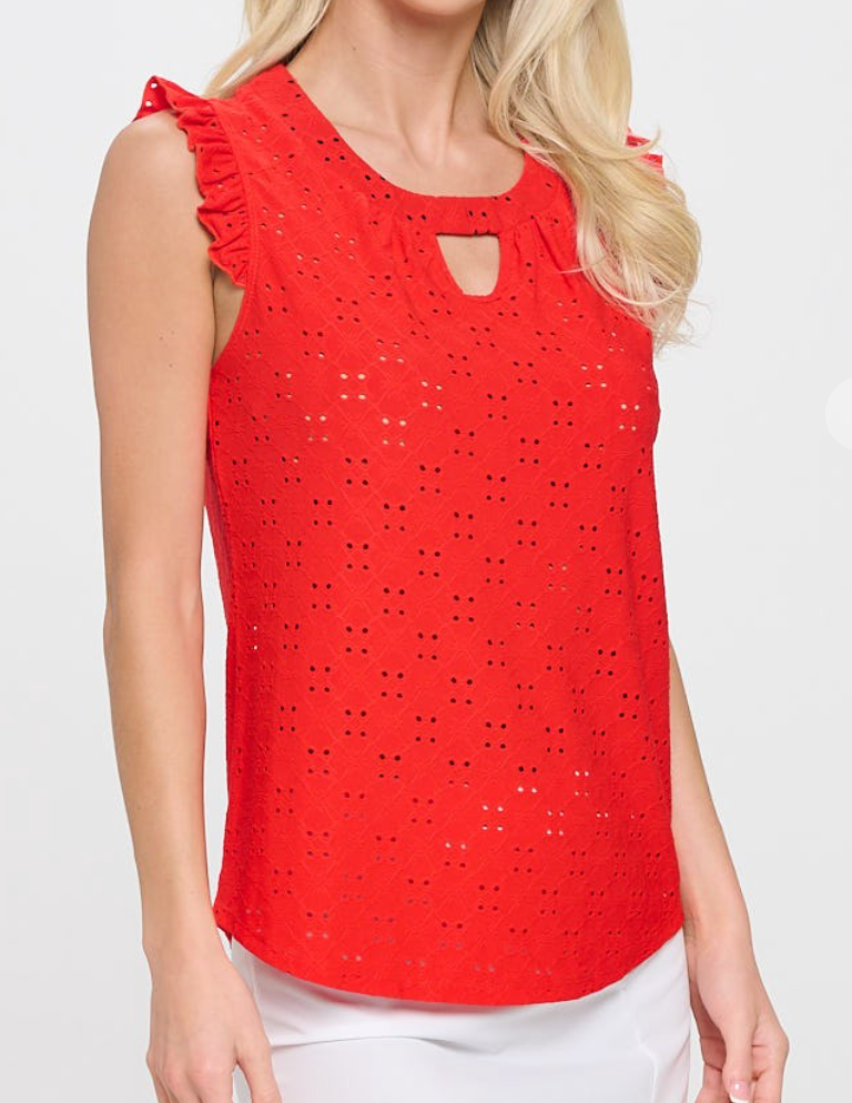 Keyhole Cutout Tank FIERY