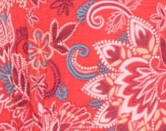 Paisley Smocked Peasant RED