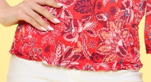 Paisley Smocked Peasant RED