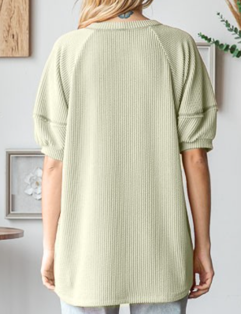 Sienna Urban Rib Tunic CELERY