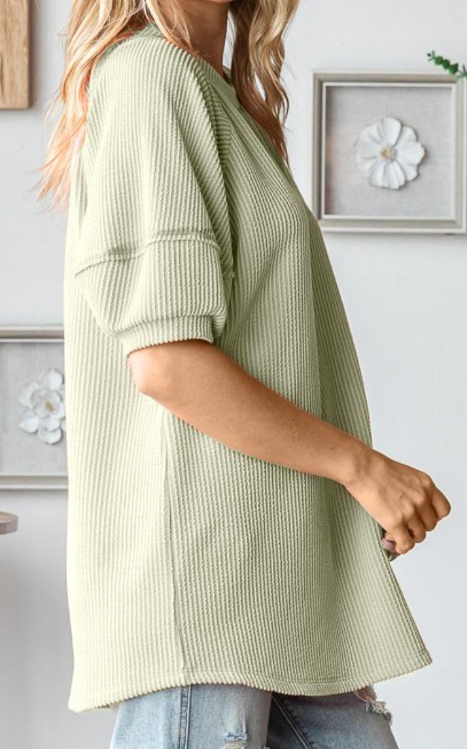 Sienna Urban Rib Tunic CELERY