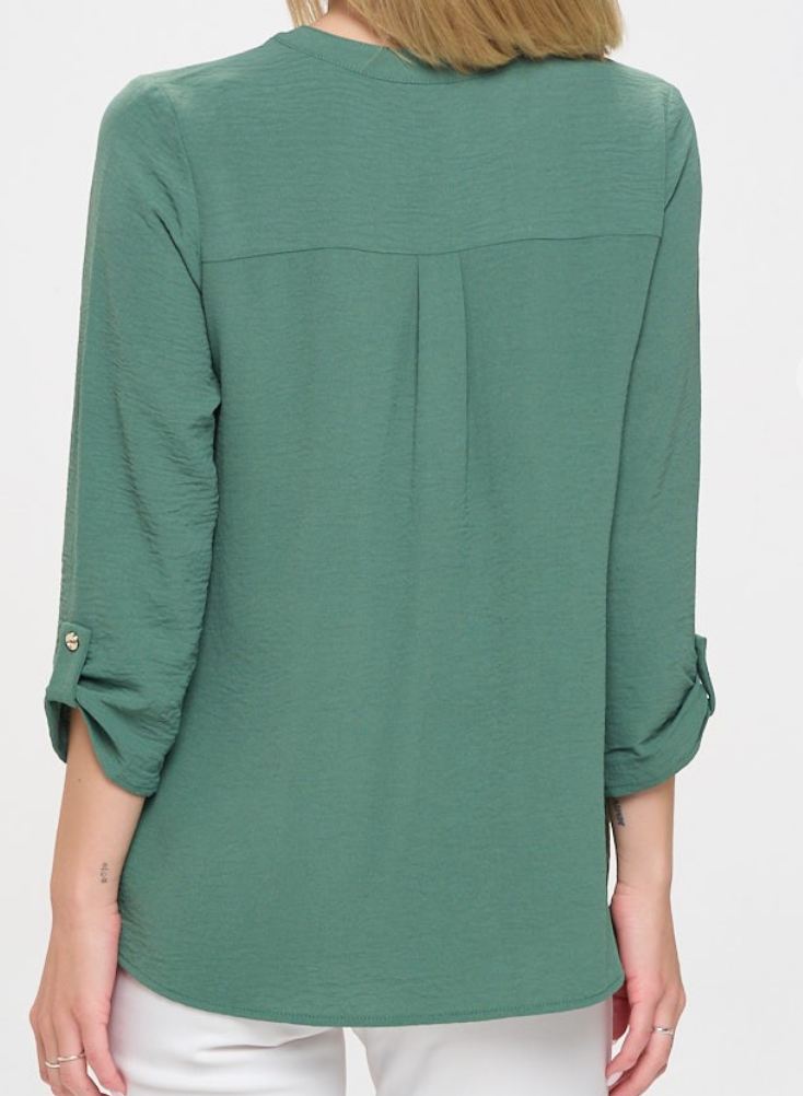 Airflow Placket Blouse LODEN