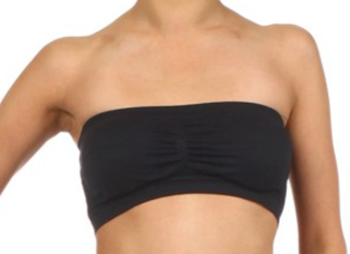 Ultra Soft Bandeau Bra BLACK