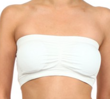 Ultra Soft Bandeau Bra WHITE