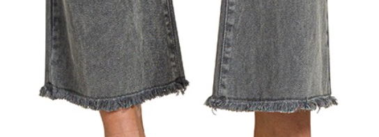 Acid Washed Frayed Bootcut ASH