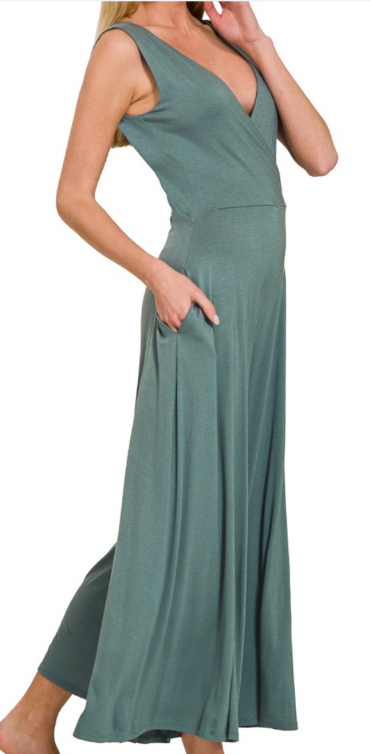 Surplice Sleeveless Jumper JADE