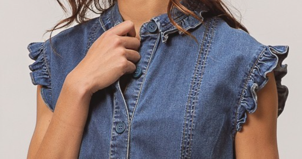 Boho TImeless Chambray Dress DENIM