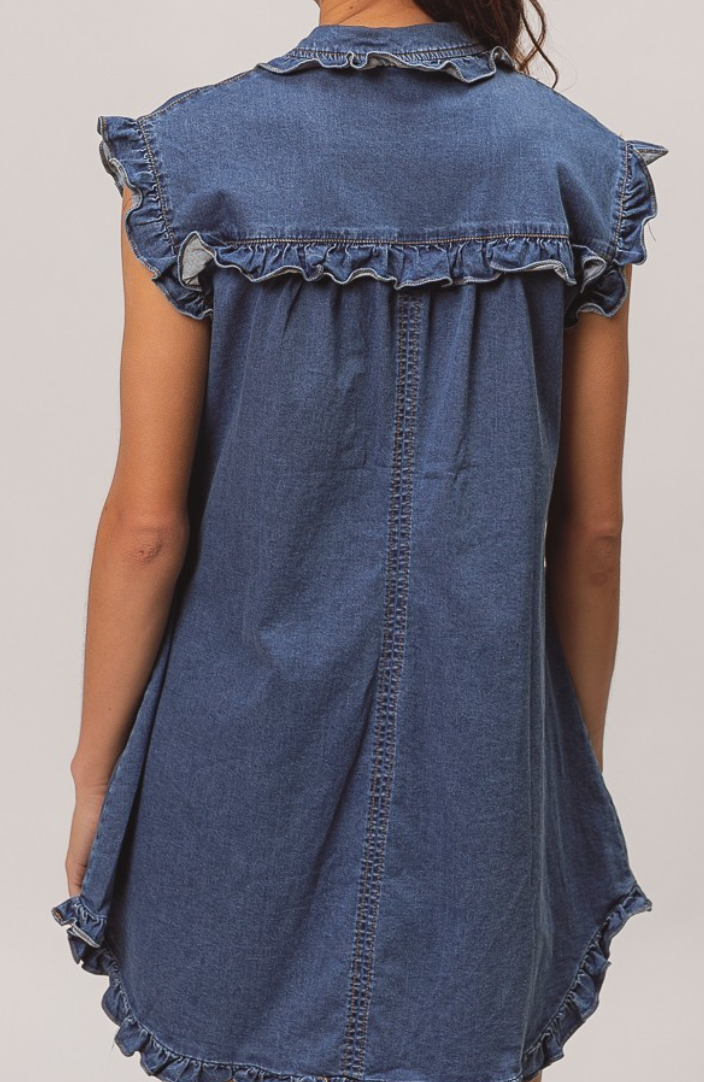 Boho TImeless Chambray Dress DENIM