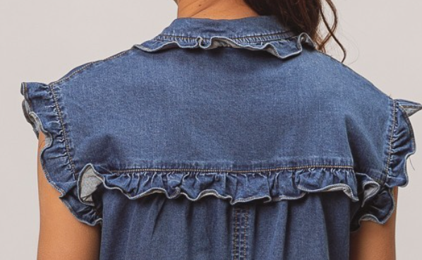 Boho TImeless Chambray Dress DENIM