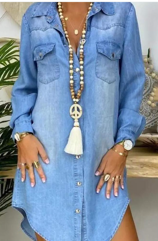 Susan Chic Shirt Dress DENIM