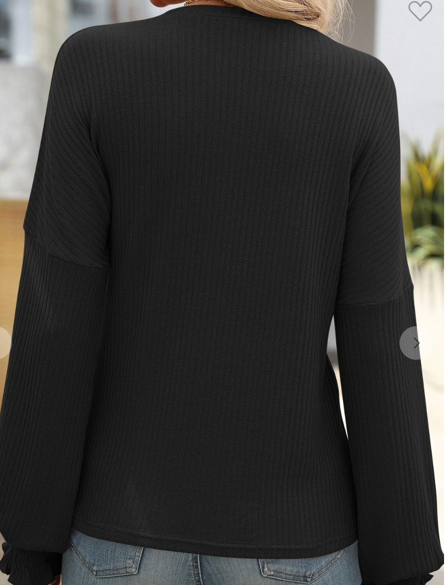 Aimee Solid Round Neck BLACK