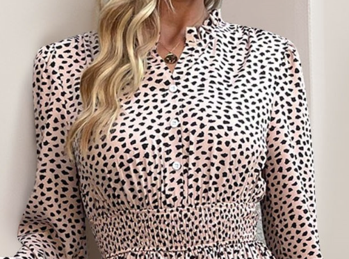 Cheetah Midi Dress KHAKI