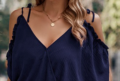 Open Shoulder Jumpsuit NAVY