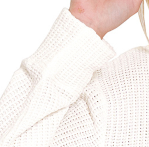 Chenille Waffle Sweater IVORY