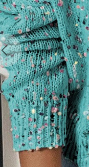 Confetti Button Cardi TEAL