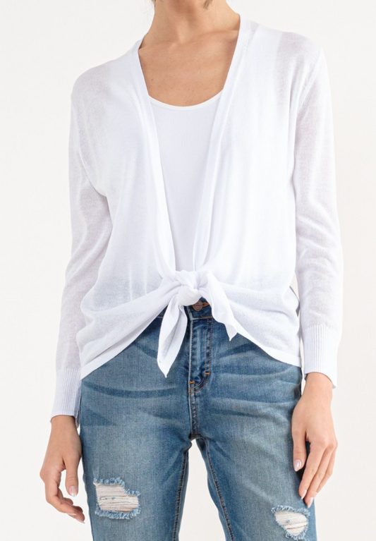 3 Way Lightweight Cardi WHITE