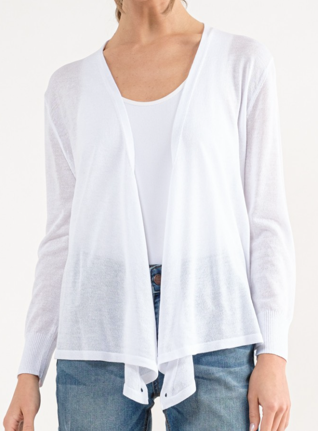 3 Way Lightweight Cardi WHITE
