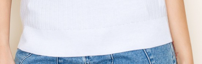 Ribbed Sweater Tank WHITE