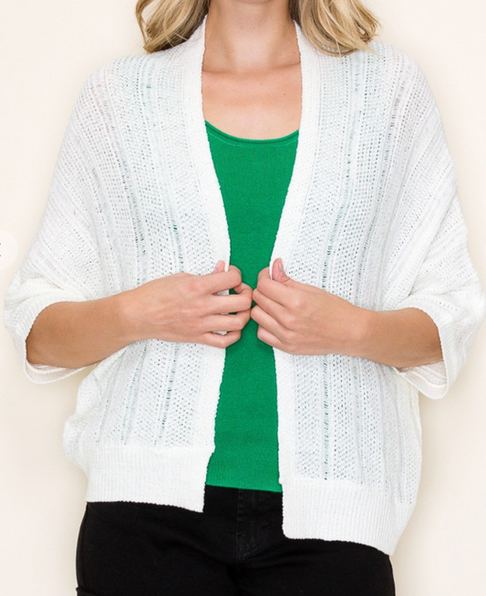 Kimono Sleeve Sweater Cardigan IVORY