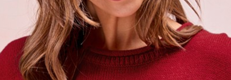 Roll Up Detail Sweater CRIMSON
