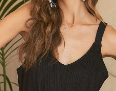 Crinkle Jumper Wide Leg BLACK