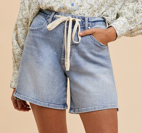 Comfort Stretch Denim Shorts 6"