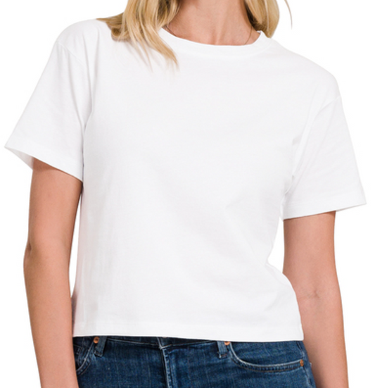 Cropped Essential Cotton WHITE