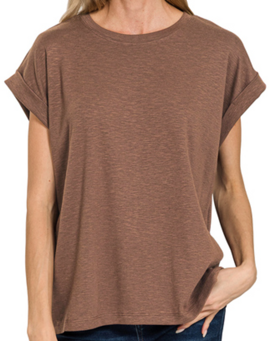 Modal Slub Tee BROWN