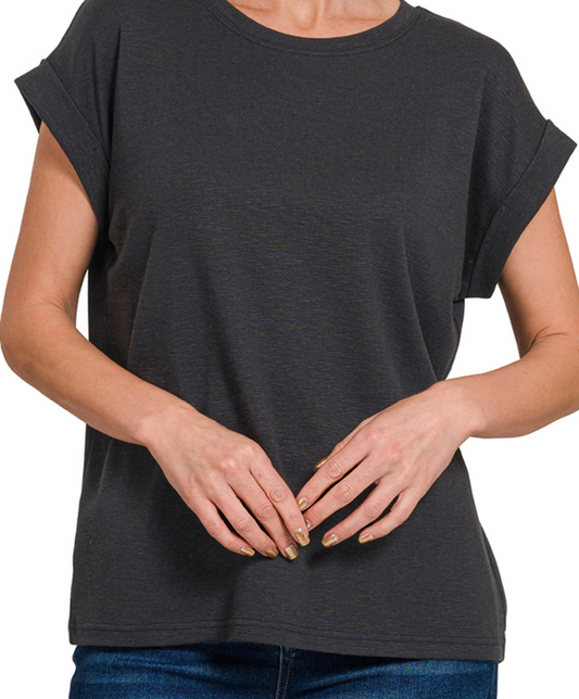 Modal Slub Tee BLACK