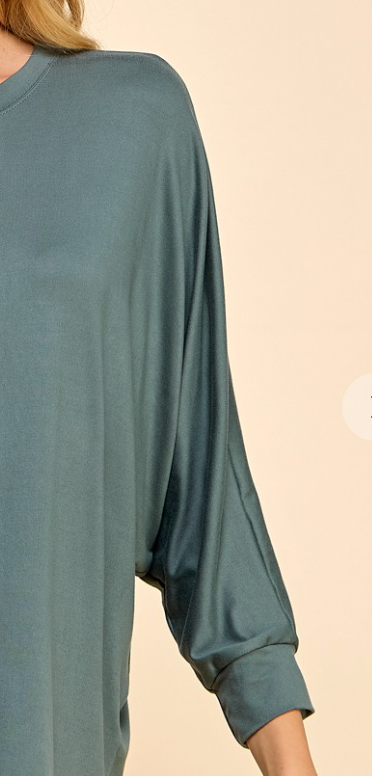 3/4 Luxe Dolman SEAFOAM