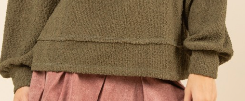 Oversized Textured Knit OLIVE