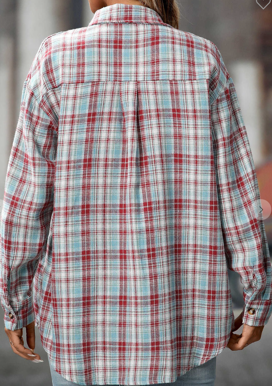 Plaid Oversized Button Down LAKE