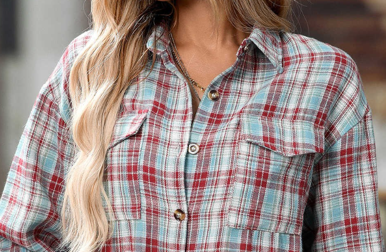 Plaid Oversized Button Down LAKE