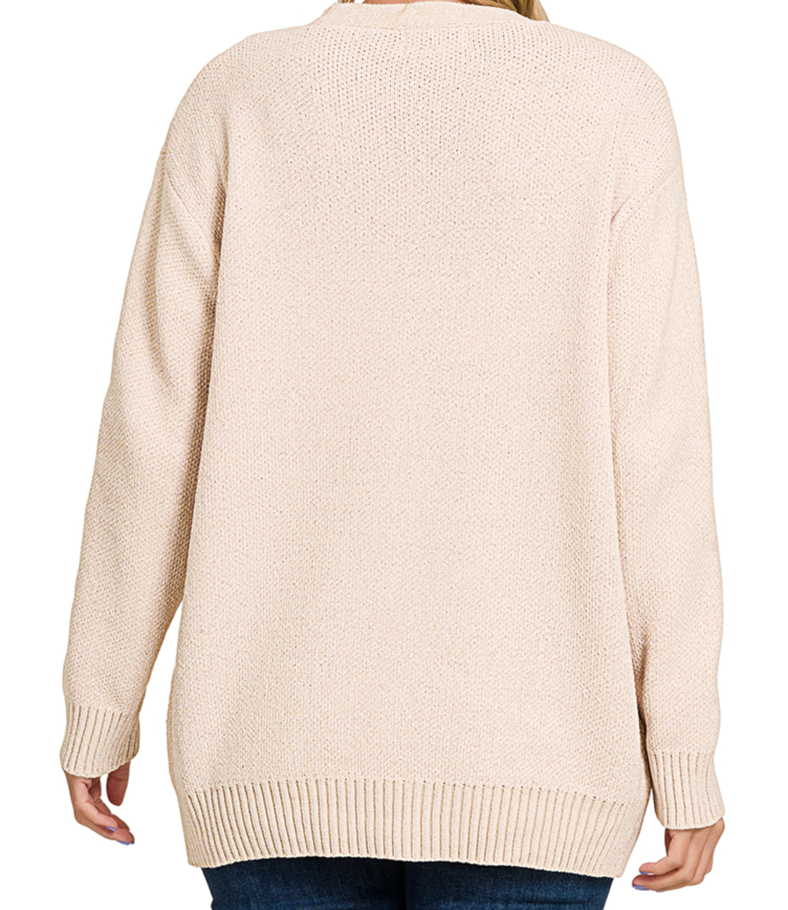 Melange Sweater Cardi BEIGE