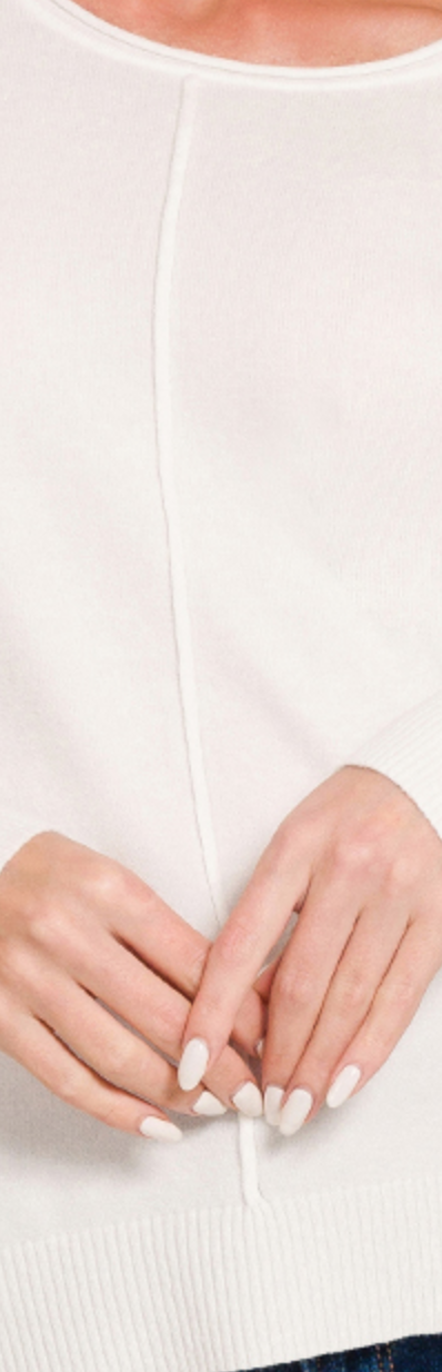 Viscose Front Seam Sweater IVORY